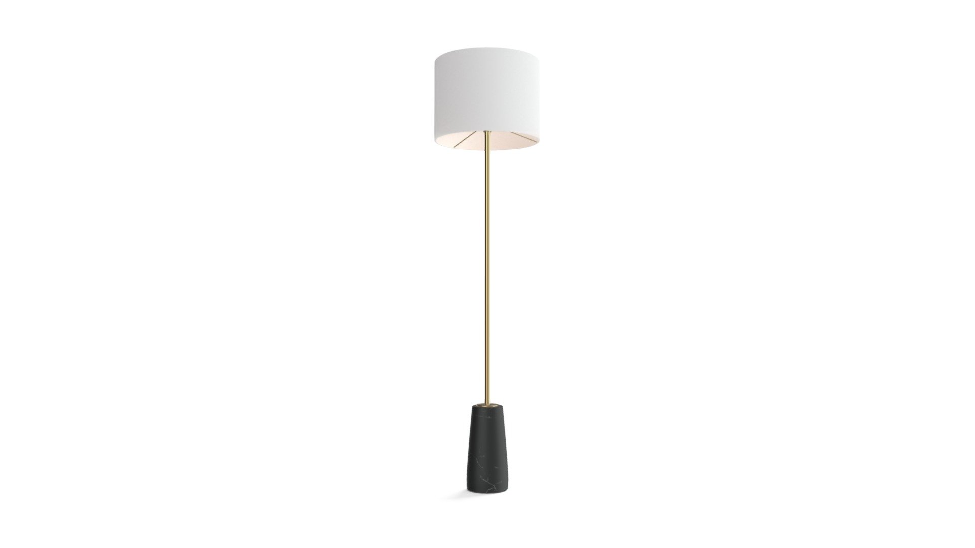 Rita Floor Lamp, Brass and Marble — Sketchfab embed 3D viewer