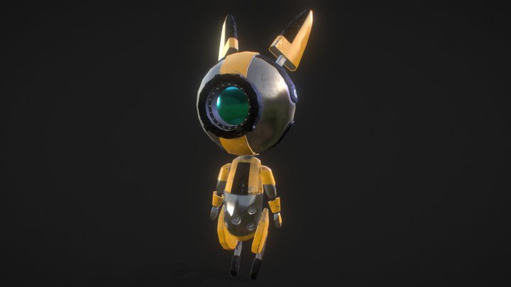 Little Bot Bunny 3D Model