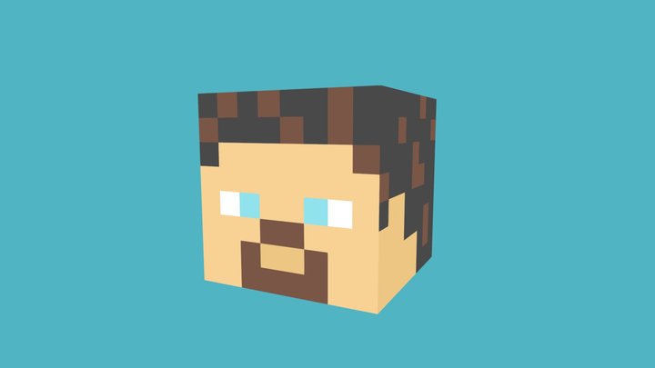 Minecraft Steve Head 3D Model