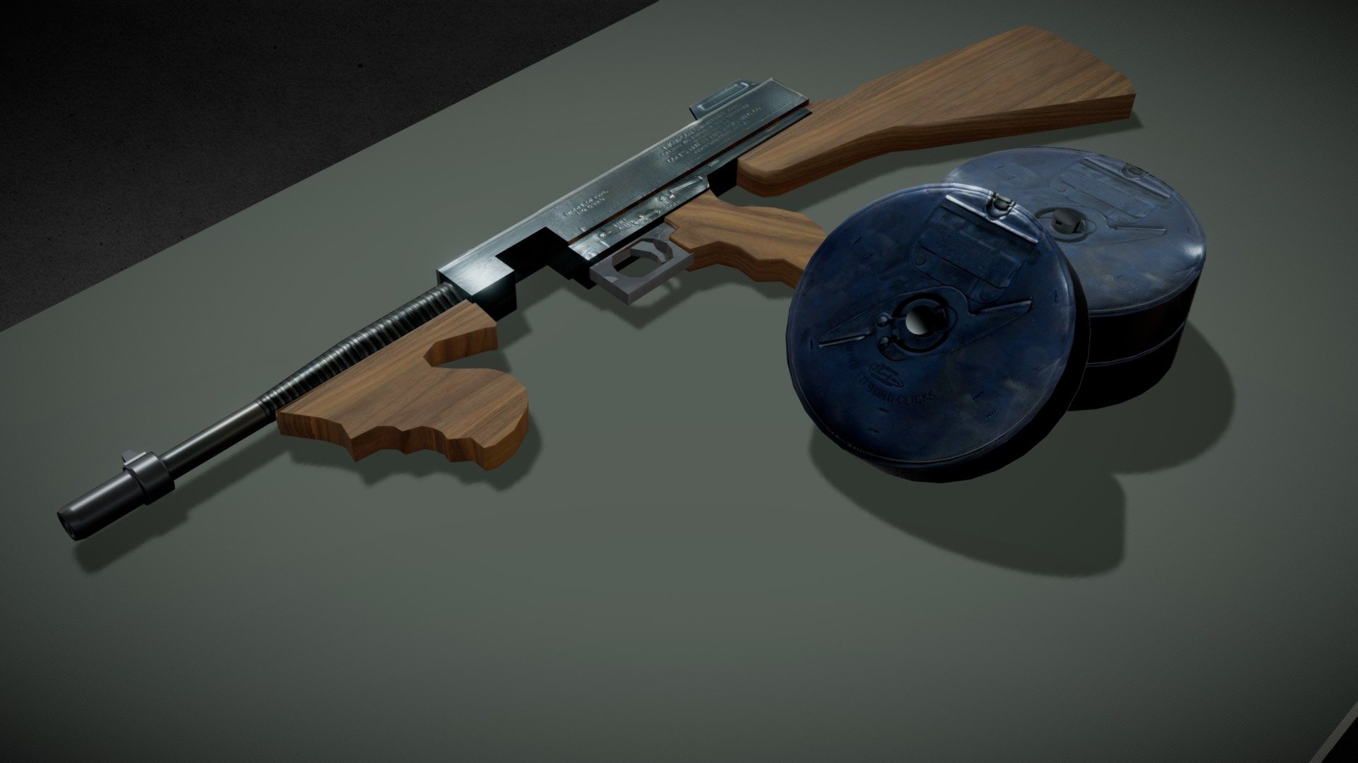 1921/28 Thompson submachine gun - Download Free 3D model by