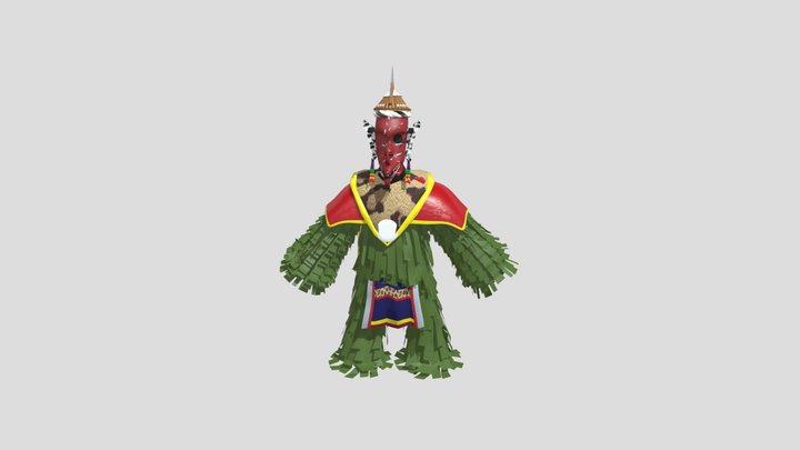Patung Hudoq Optimized 3D Model