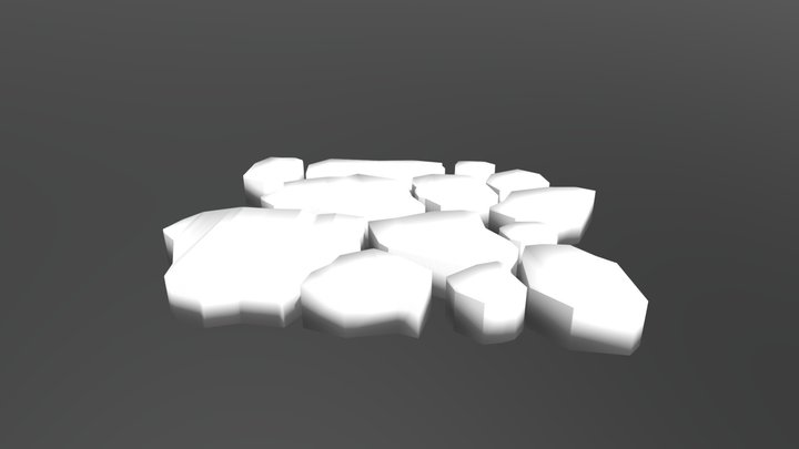 Paving Stones Irregular Flagging Quarried Snappe 3D Model