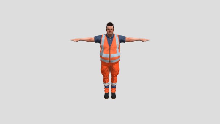 Worker Male 2 3D Model