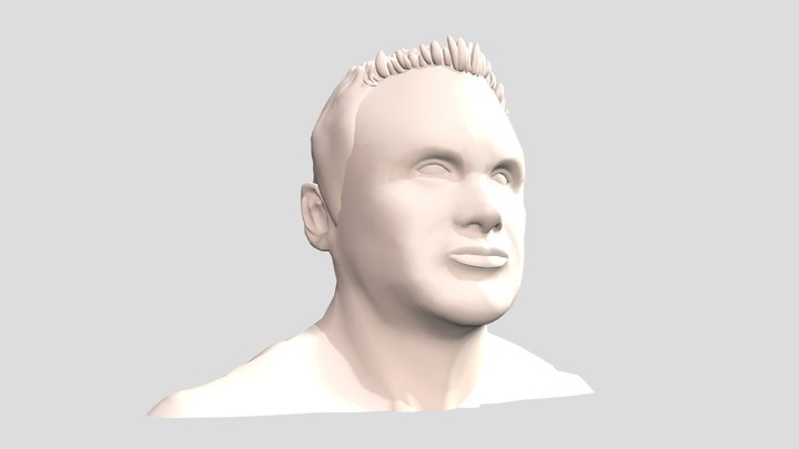 Male Human Head 3D Model