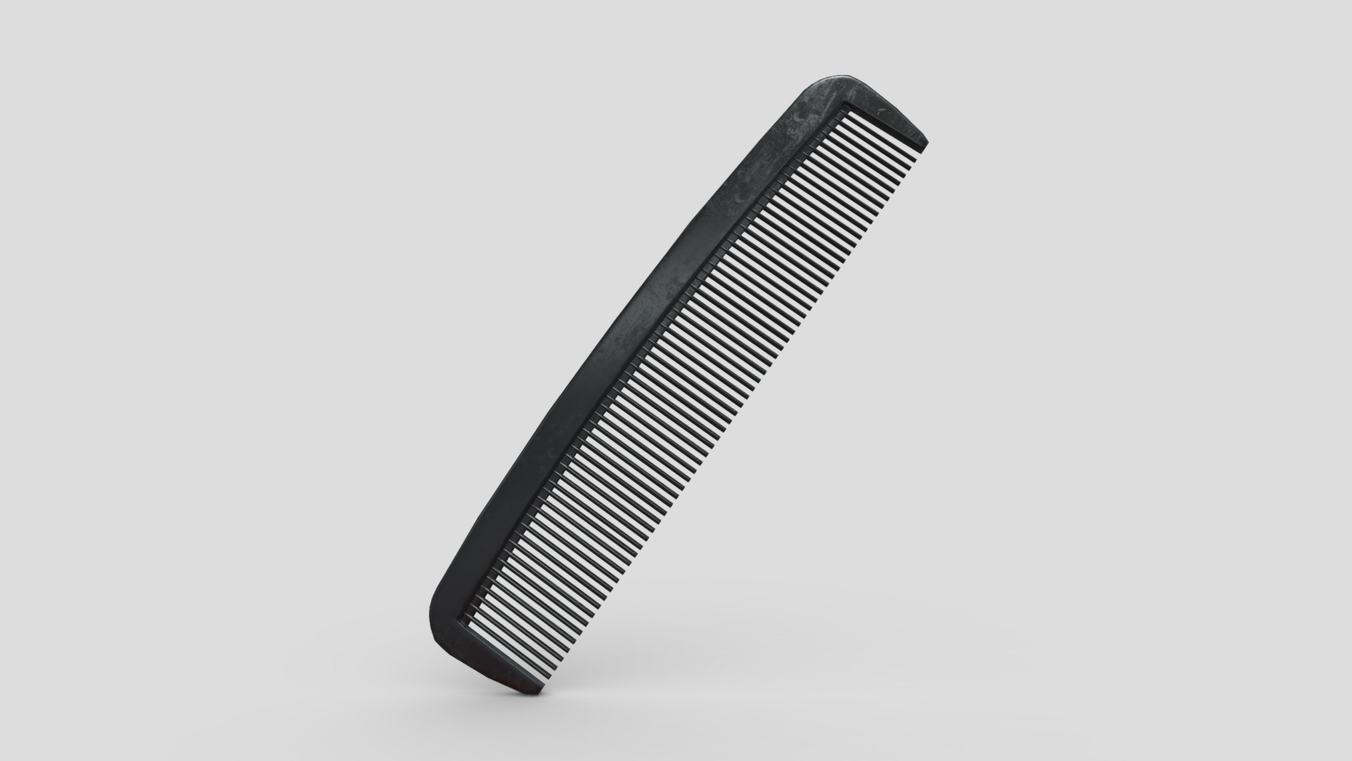 3D model Hair Comb 5 - This is a 3D model of the Hair Comb 5. The 3D model is about a black and silver object.