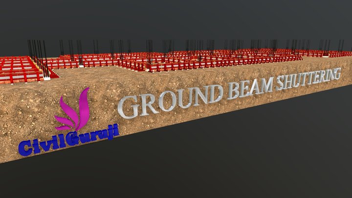 09 Ground Beam Shuttering of Sub Structure 3D Model