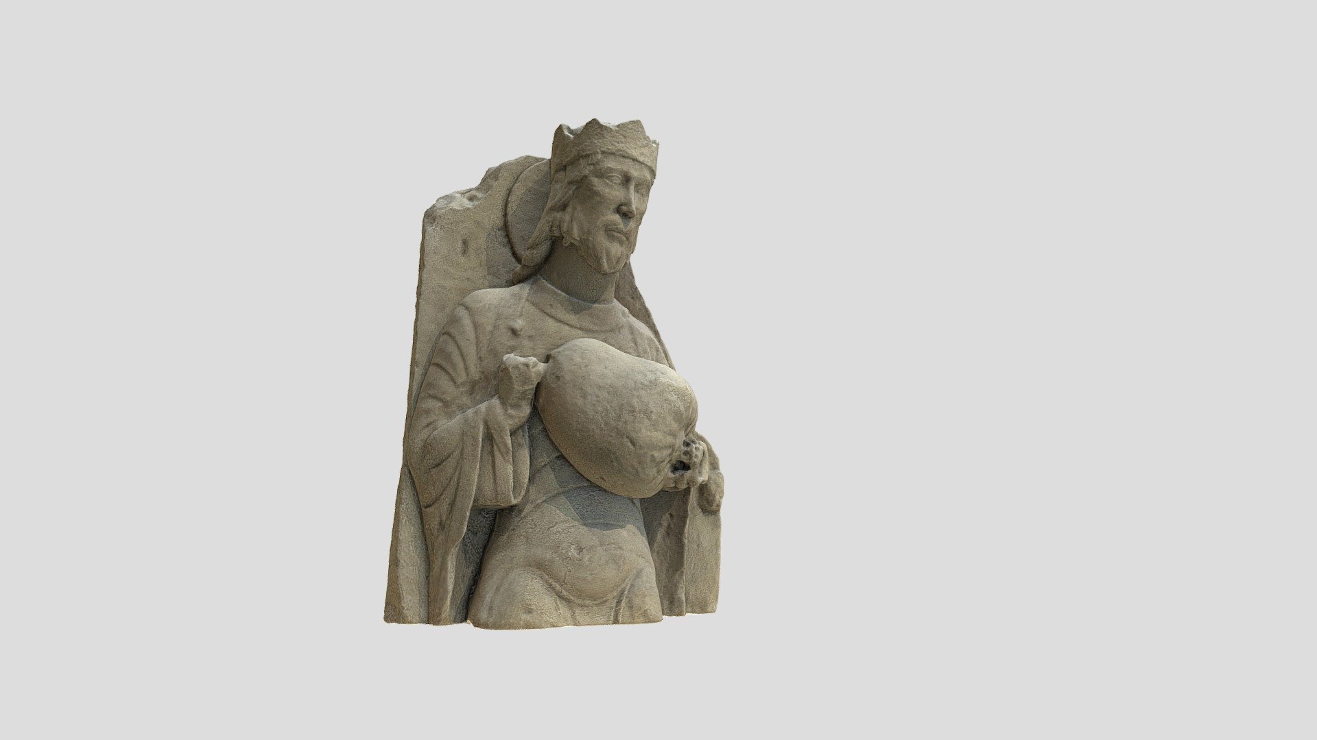 Buste de roi - Eglise Notre-Dame-de-la-Couldre — Sketchfab embed 3D viewer