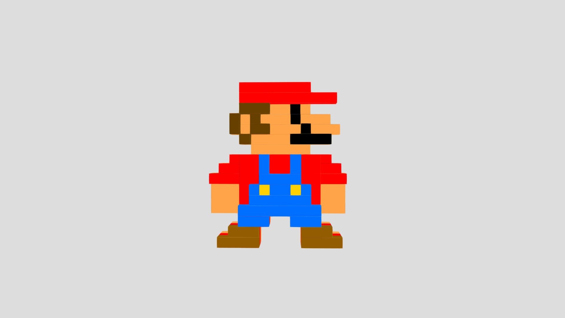 Mario Pixel - Download Free 3d Model By Ajhgat255 [a030adb] - Sketchfab