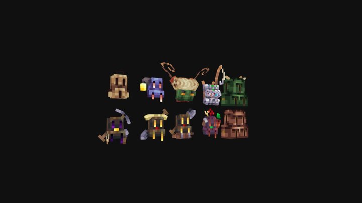 Voxelspawns Backpack Set 3D Model