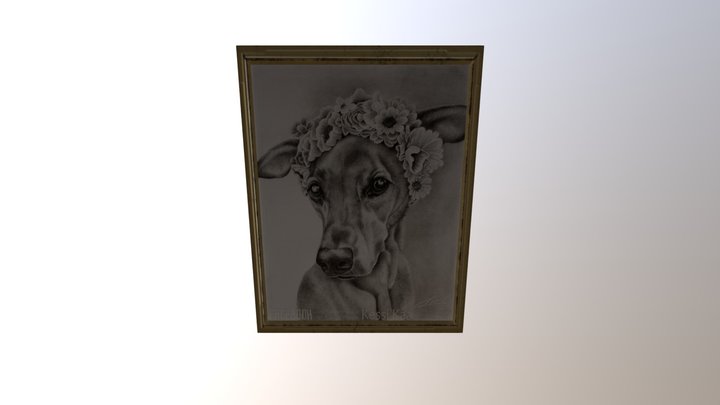 Armani Dog Wall Picture 3D Model