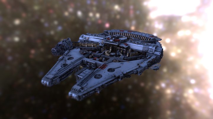 MouldKing Millenium Falcon (no roof) 3D Model