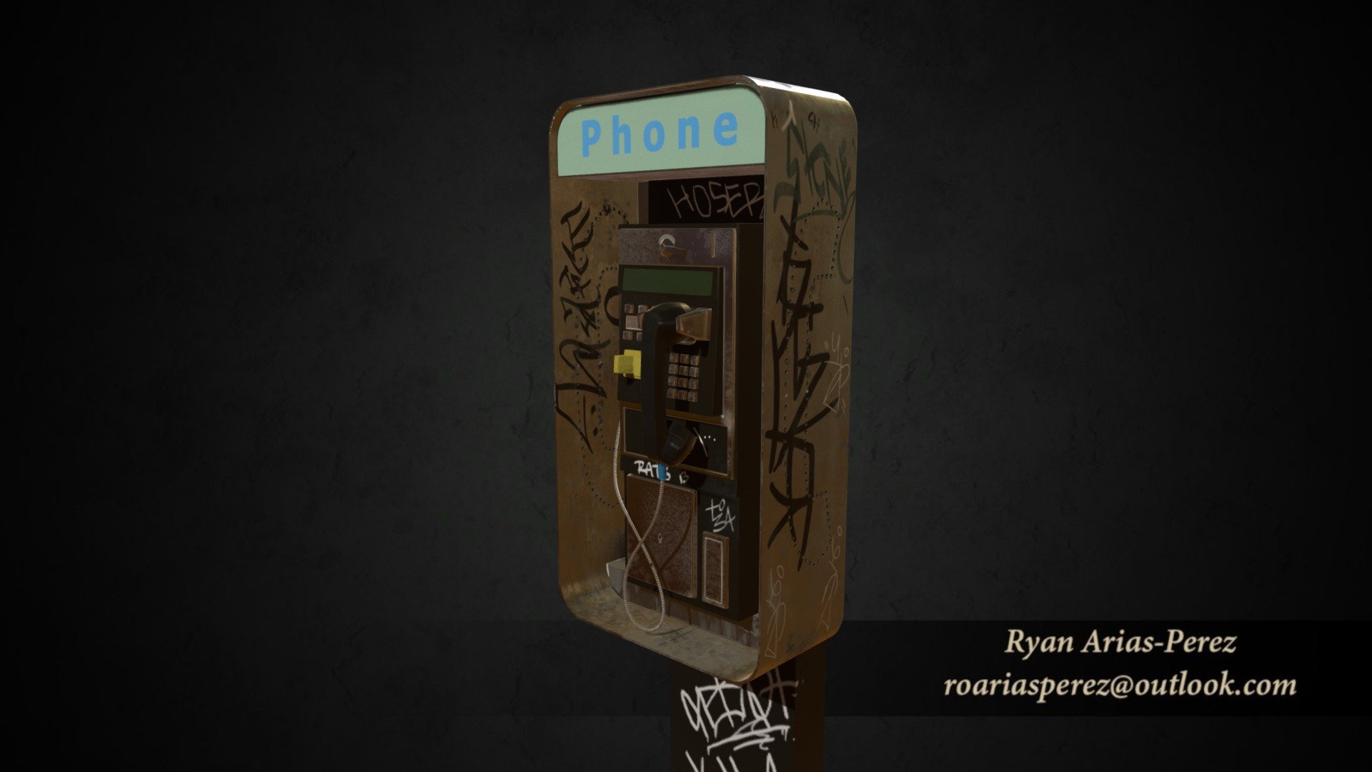 Pay Phone — Sketchfab embed 3D viewer