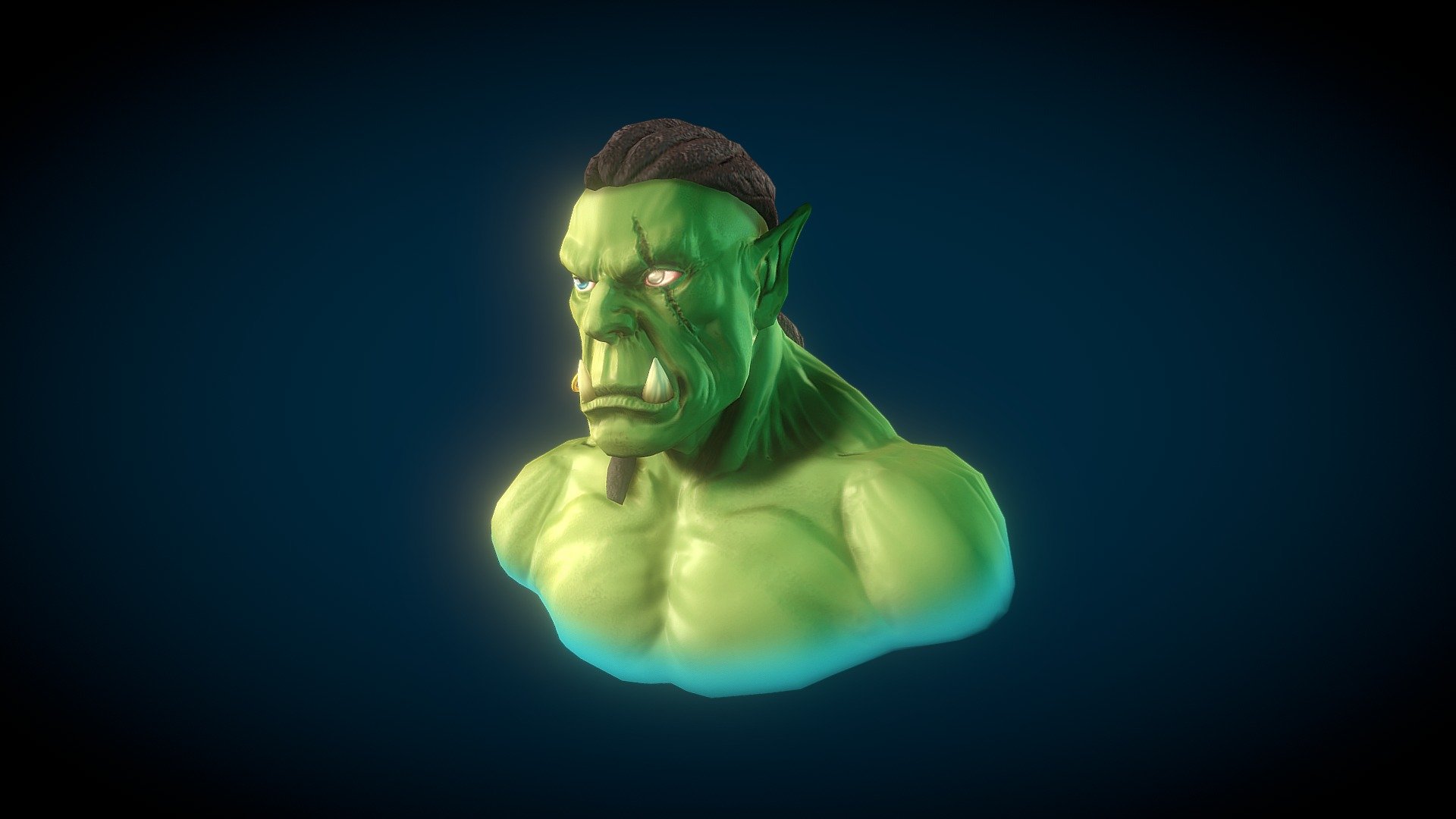 Low Polly Orc Bust