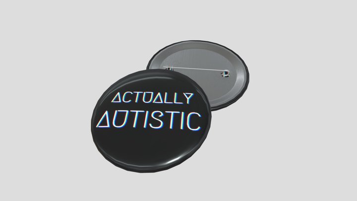 Customizable Button Pin 3D Model