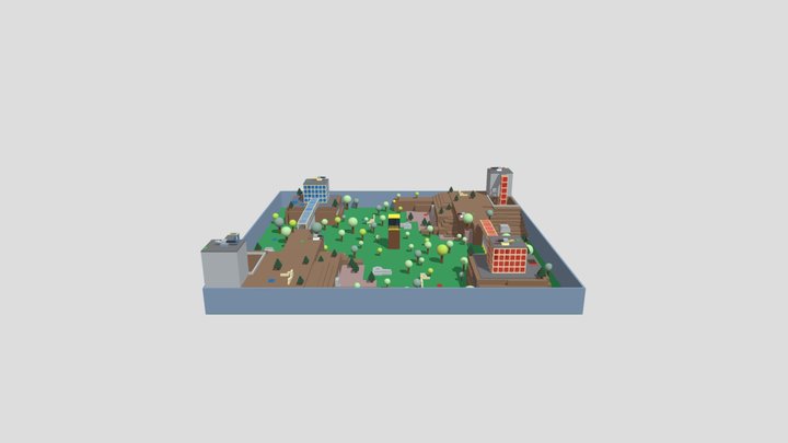 Glass Houses Classic Roblox Map 3D Model