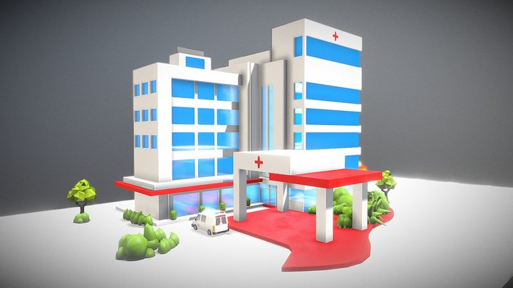 Hospital Model from My 3D Short Film 3D Model