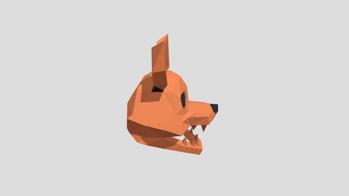 Foxy Animatronic Head Horror 3D Character Model 3D Model