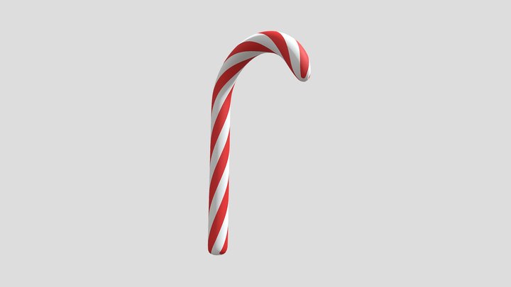 Candy Cane 3D Model