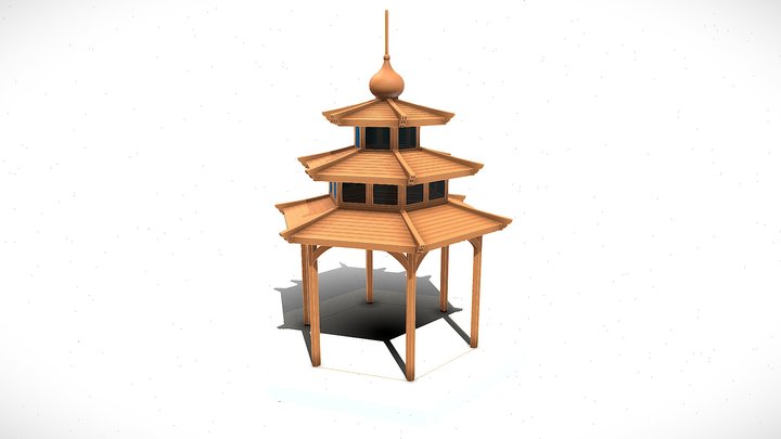 Custom Pagoda project 3D Model
