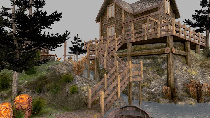 DAE Diorama - FOREST LONER 3D Model