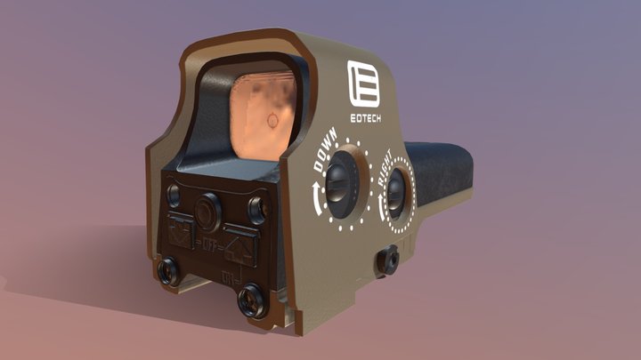 Holographic Gun Sight 3D Model
