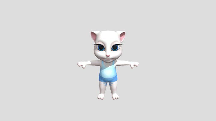 my talking angela medium IOS 3D Model