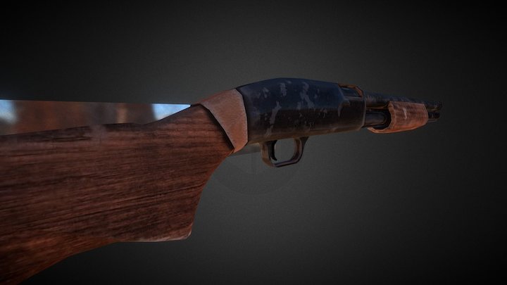 Remington-870 Shotgun (fallout style) 3D Model