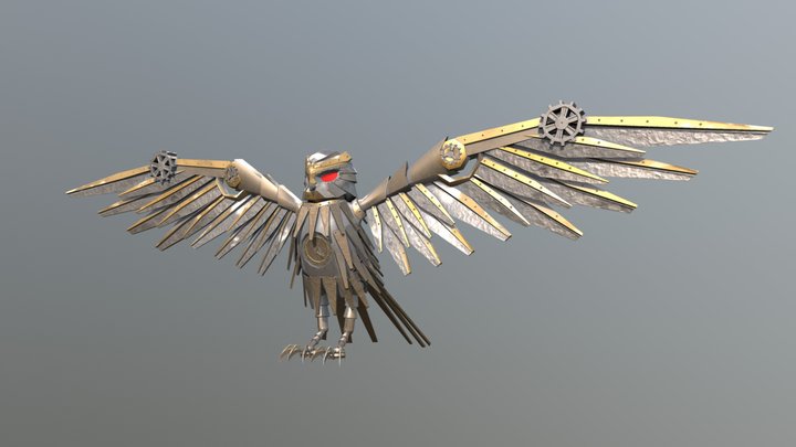 Steampunk Snow Owl Model 3D Model