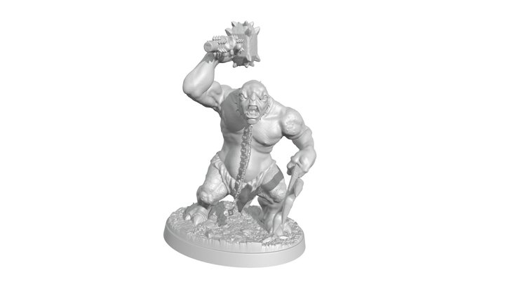 Cave Troll of Moria - Giant Action Figure 3D Model