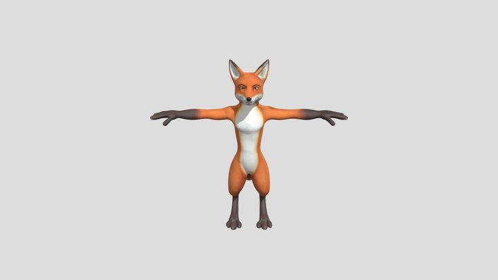 Anthropomorphic Fox T-Pose – Modelo 3D gratuito STL
