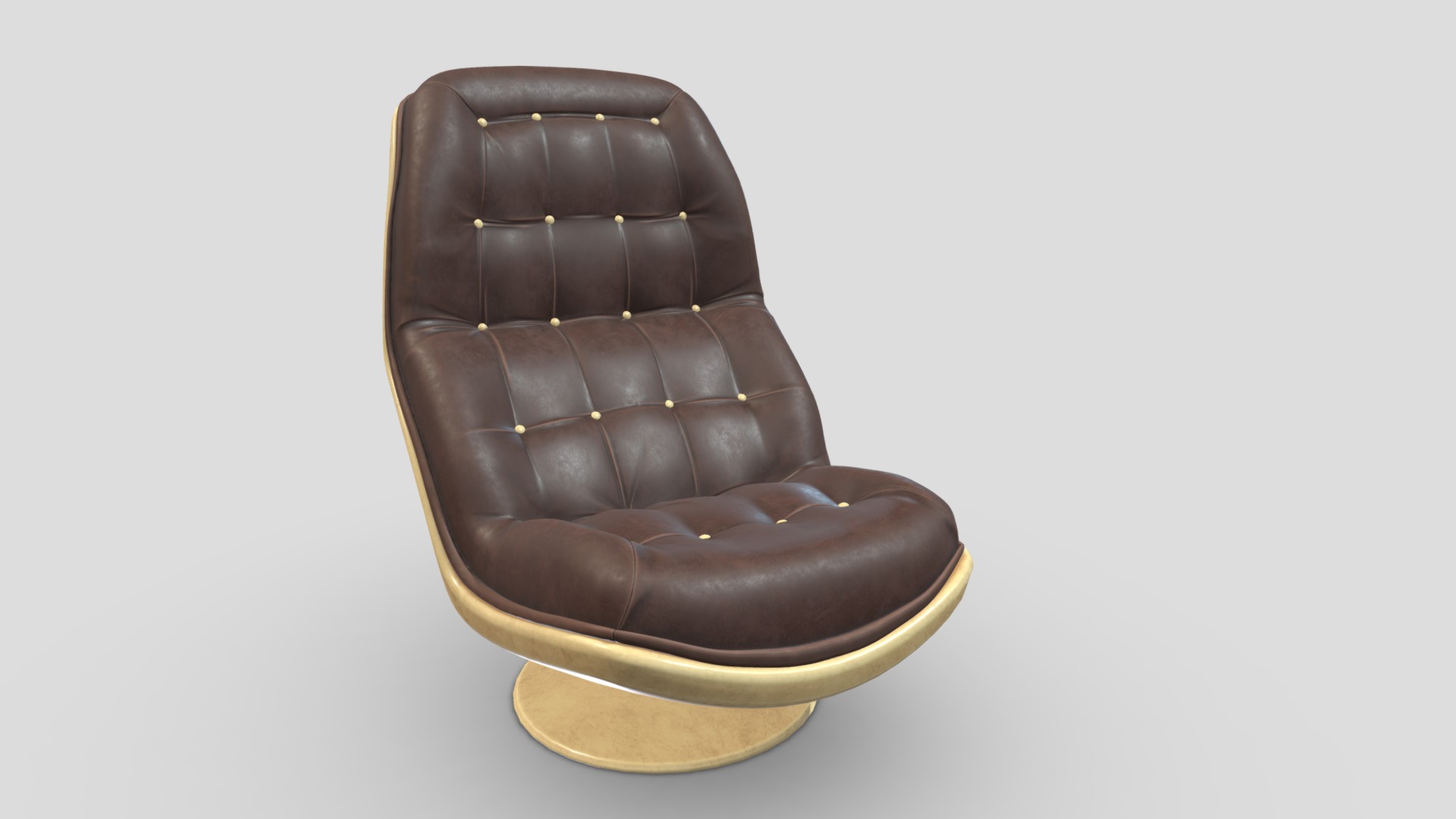 3D model Arm Chair 04 - This is a 3D model of the Arm Chair 04. The 3D model is about a brown leather chair.