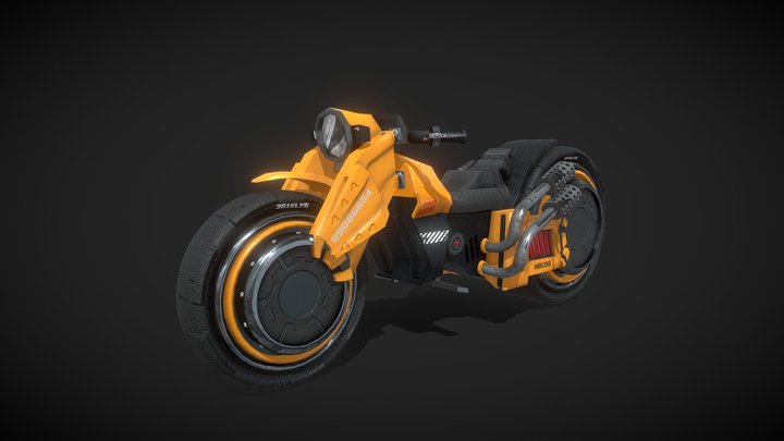 SCI_FI Bike 3D Model