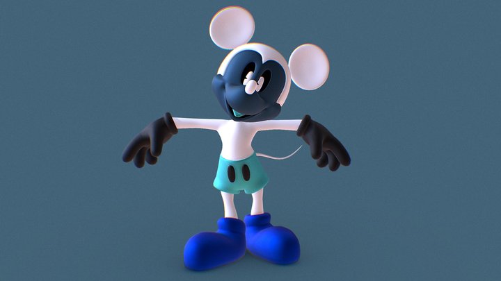 Photo-Negative Mickey 3D Model