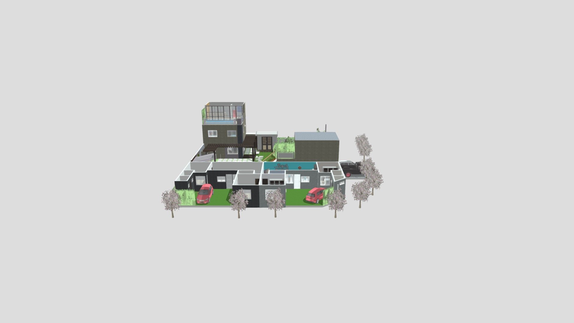 3 in 1... 2 rent houses + 1 little dream house