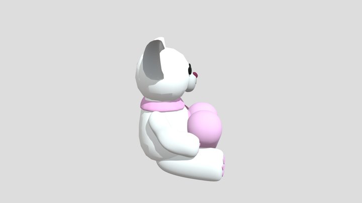 Teddybearwithheart 3D Model