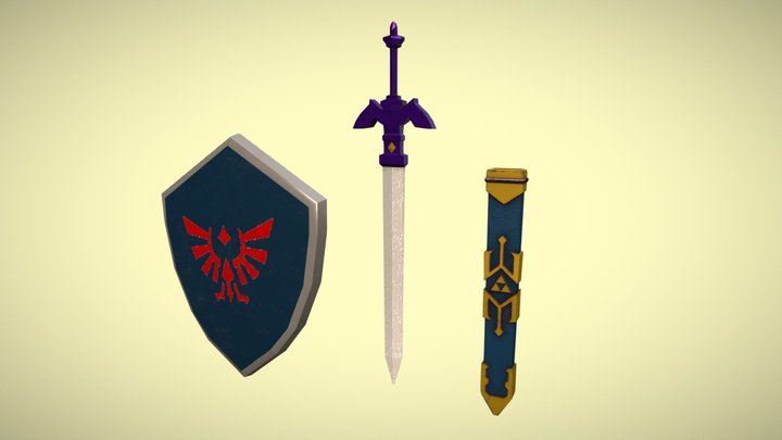 Fanmade Legend Of Zelda Weapons 3D Model
