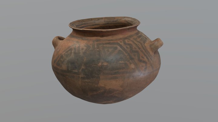 Olla con asa - Cultura Lima 3D Model