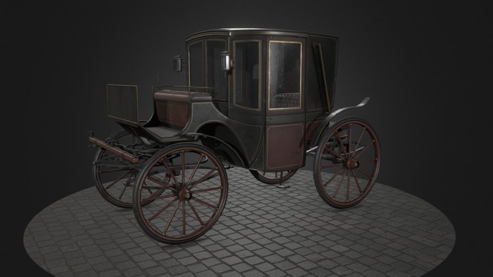 Brougham Carriage 3D Model