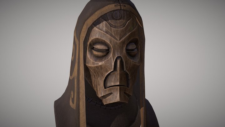 Wooden Mask 3D Model