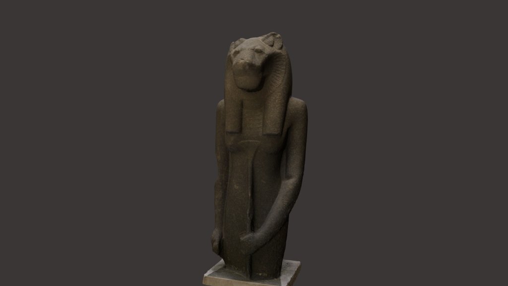 Granodiorite statue of Sekhmet standing