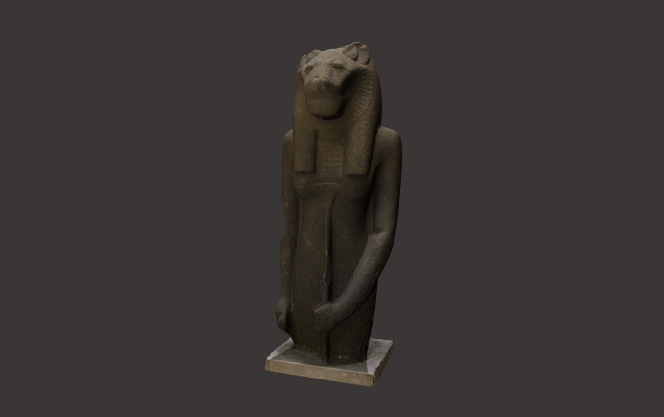 Granodiorite statue of Sekhmet standing - Download Free 3D model by The ...