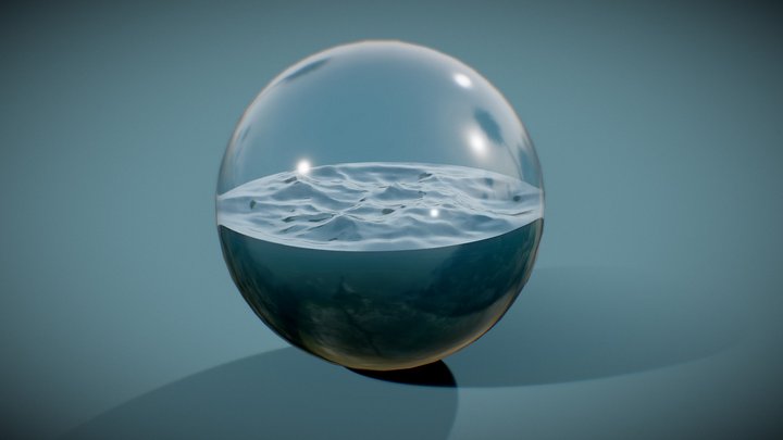 Sea Waves In The Ball 3D Model
