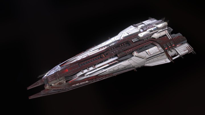 Command Ship 3D Model