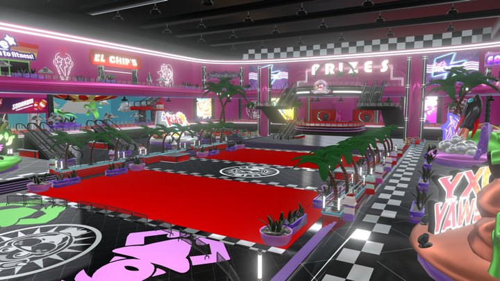 Atrium of Freddy Fazbears Mega Pizzaplex 3D Model