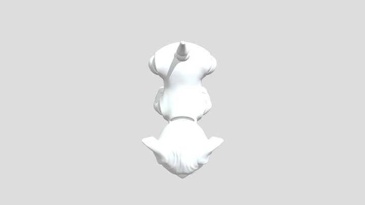 Jointed Dog Onepiece 3D Model