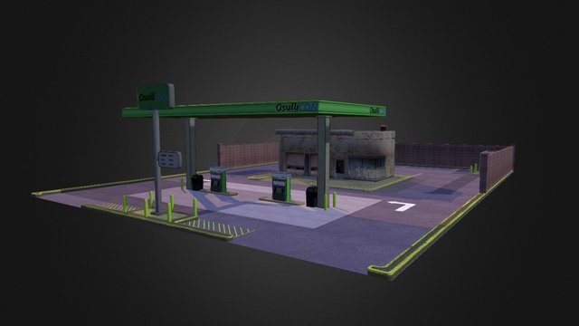 Gas Station 3D Model