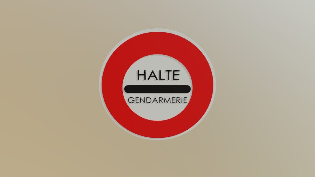 Panneau Halte Gendarmerie