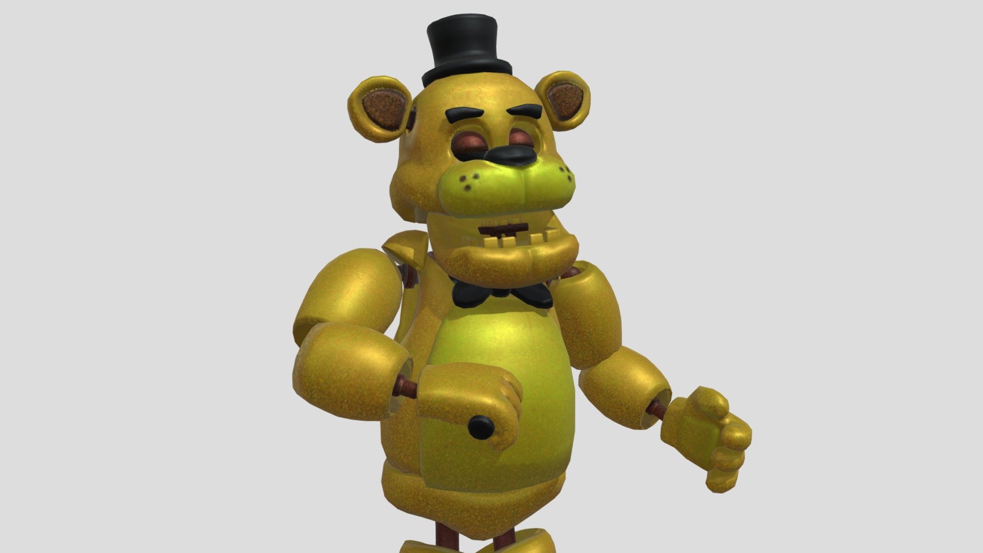 Golden Freddy with FBE Animations - Download Free 3D model by ...