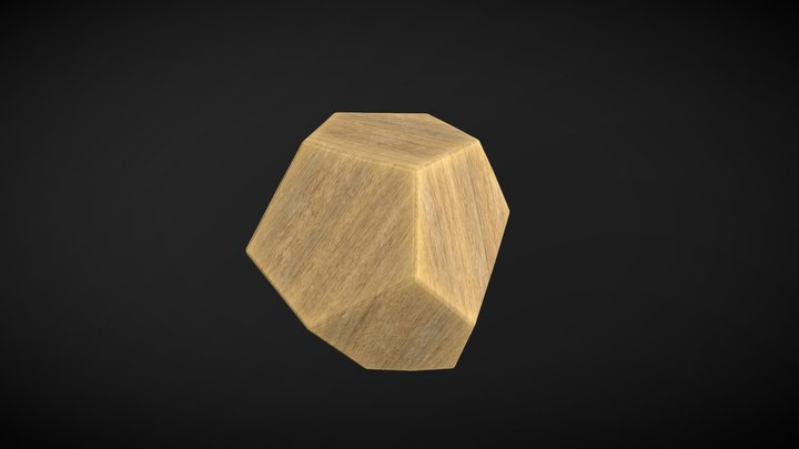 Geology Gemstone Wooden Crystal Example 3D Model
