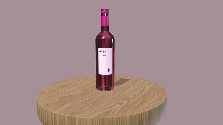 Botella de vino 3D Model